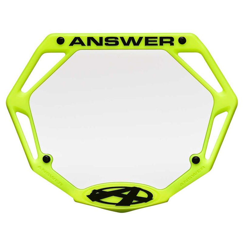 Answer BMX 3D Number Plate – Flo Yellow