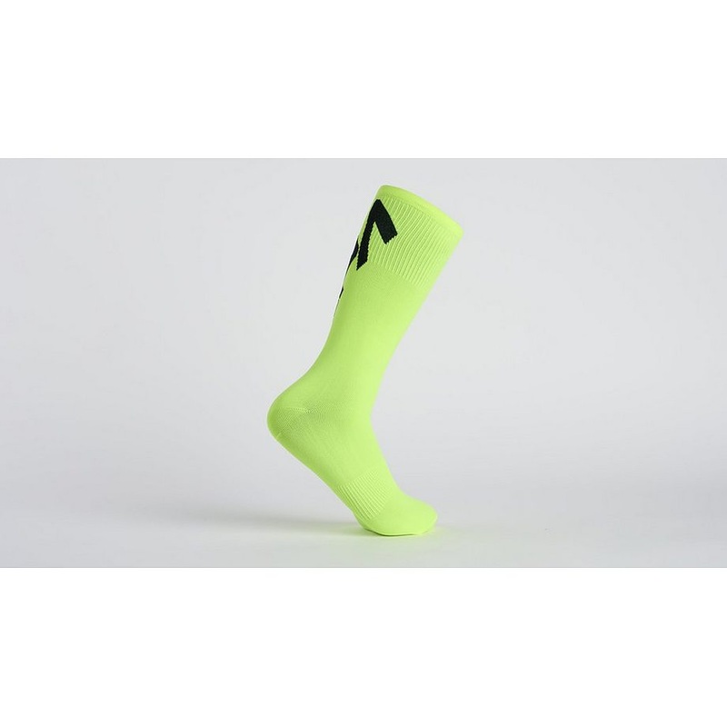 Specialized tagged sock black/neon yellow s