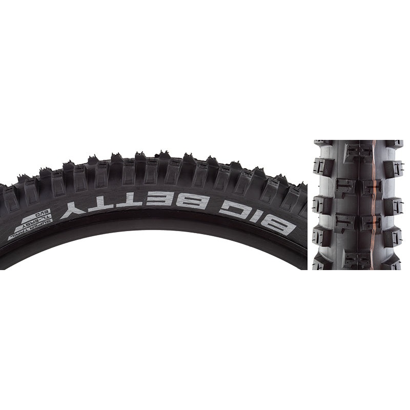 Schwalbe Big Betty Tire – 27.5 x 2.4″ Tubeless Folding BLK Evolution Line Addix Soft Super Trail