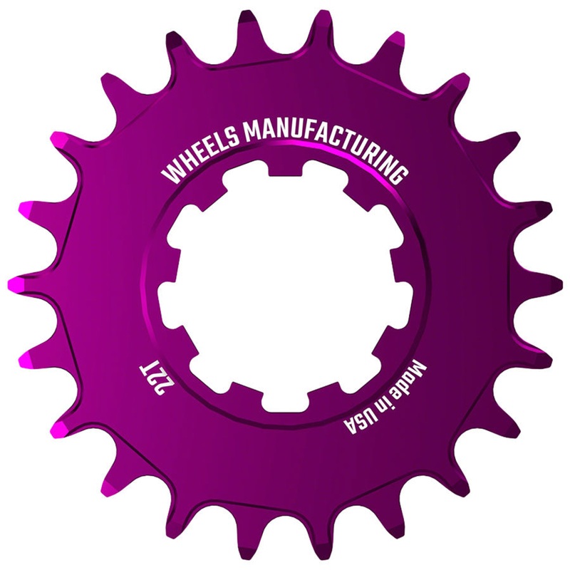 Wheels Manufacturing SOLO-SPEED Cog – 22t, Fits SOLO-SPLINE and SOLO-XD kits, Purple