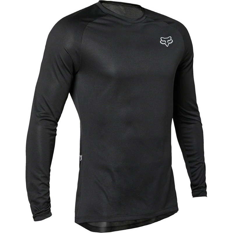 Fox Racing TecBase Long Sleeve – Black Mens Small