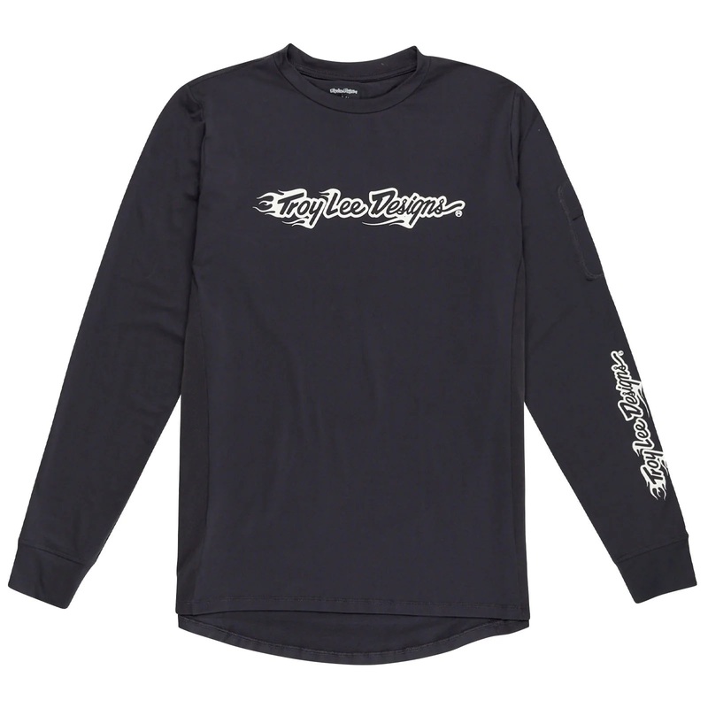 Troy Lee Designs Ruckus Long Sleeve Ride Tee – Burn Out – Carbon
