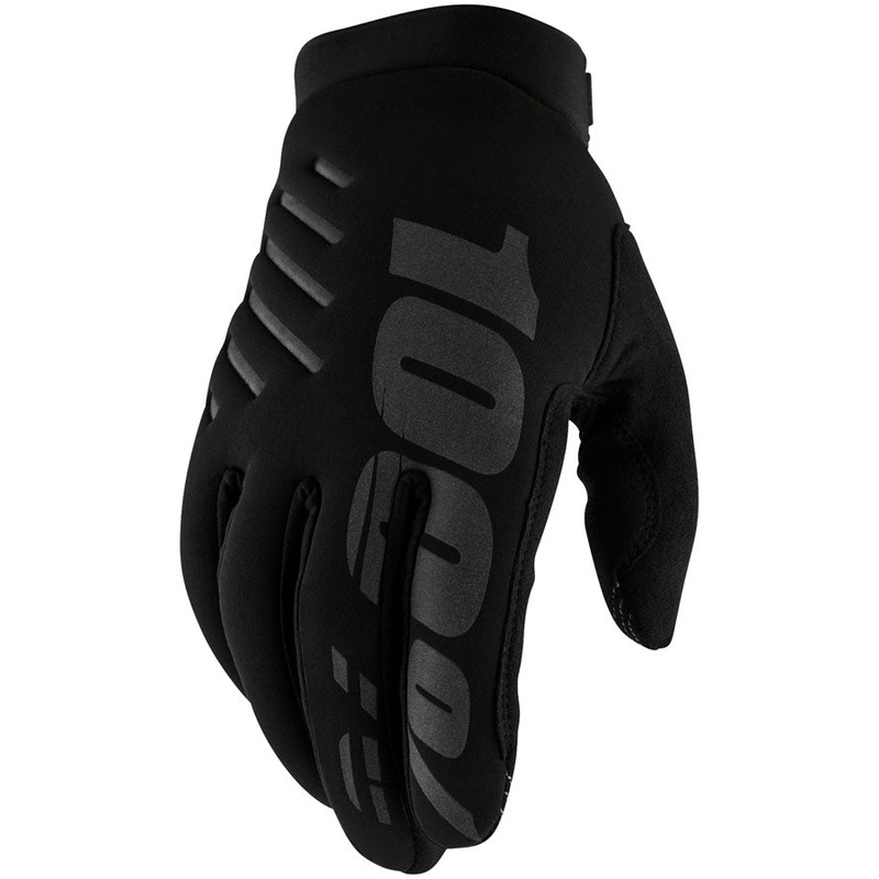 100% Brisker Youth Gloves – Black Medium