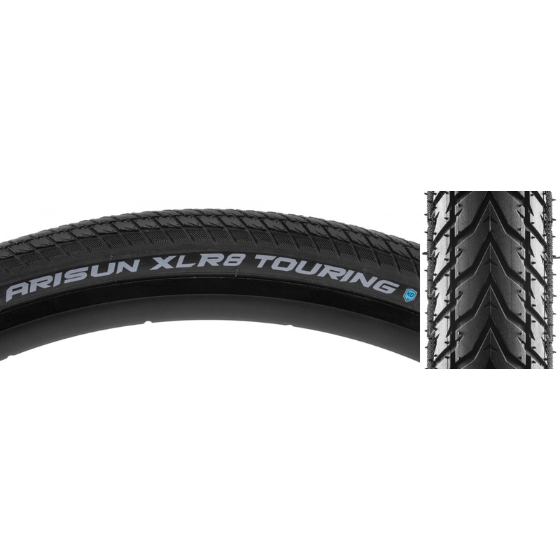 Arisun XLR8 Touring 700 x 35 PSI 75 TPI 60 Clincher Wire Black/Black Reflective T070506
