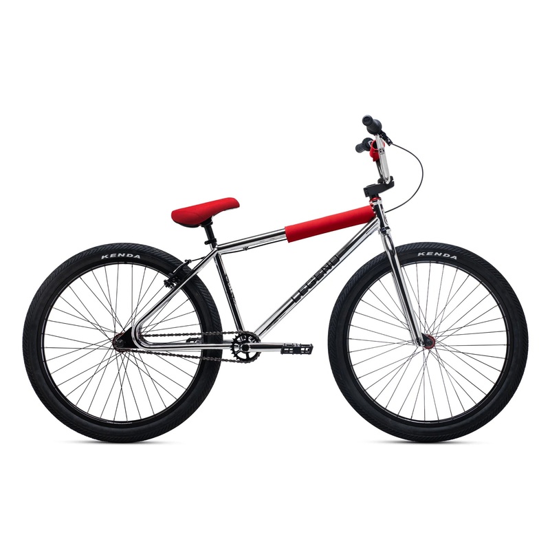 DK Legend Retro Cruiser 26″ Complete Bike – Chrome w/ Red