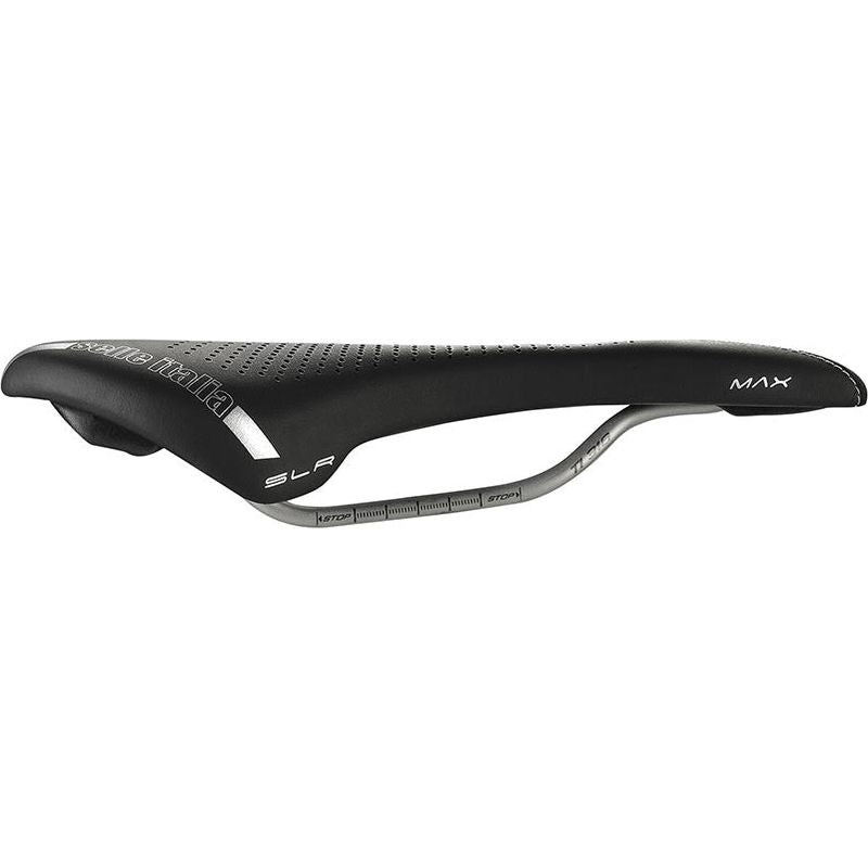 Selle Italia, Max SLR Boost Gel Ti 316 Superflow, Saddle, 248 x 155mm, Unisex, 218g, Black