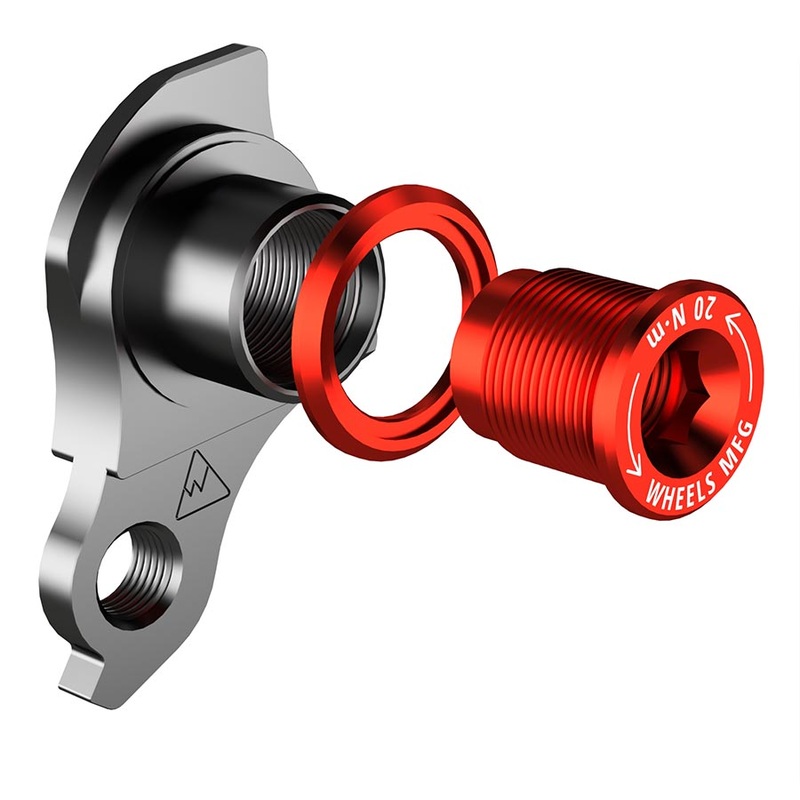 Wheels Manufacturing Universal Derailleur Hanger – 404-1 For Frames designed to accept SRAM UDH BLK/Red