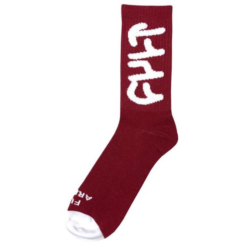 Cult Big Logo Crew Socks – Burgundy