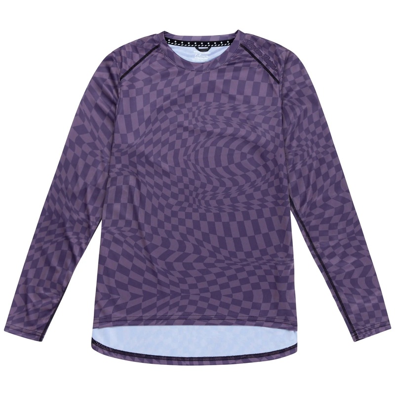 Troy Lee Designs Lilium Long Sleeve MTB Jersey – Womens – Twisted Checkers – Deep Purple