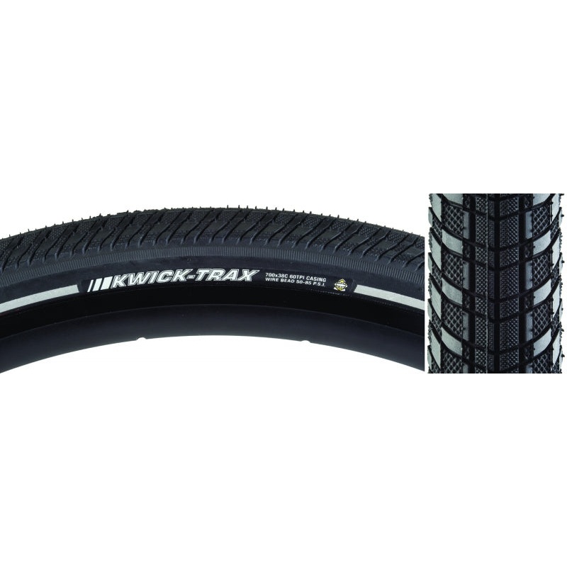 Kenda Kwick Trax Tire 700x38C Wire Clincher 60TPI Black
