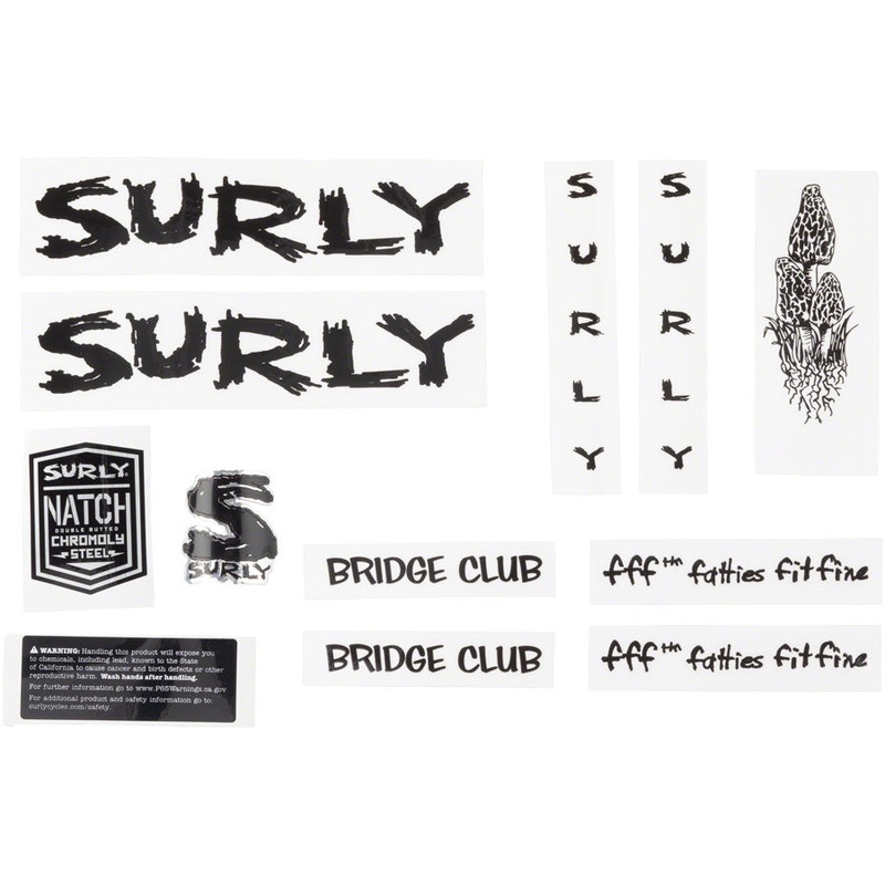 Surly Bridge Club Frame Decal Set – Black