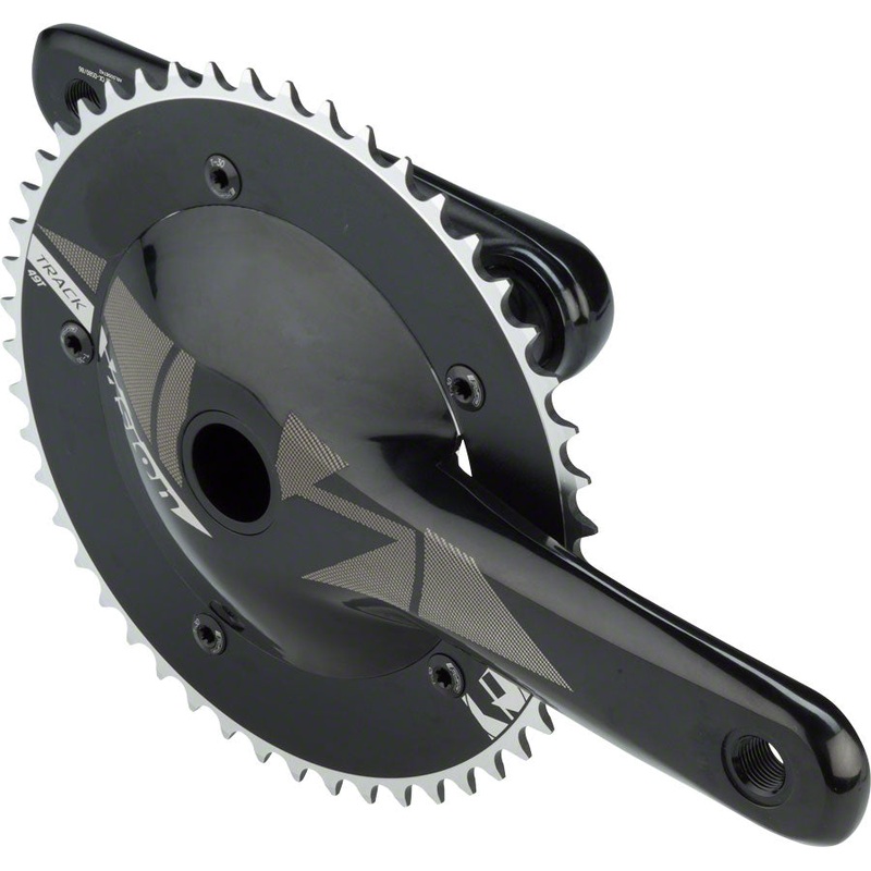 Vision Track Crankset – 165mm, Single Speed, 49t, 144 BCD, 386 EVO Spindle Interface, Black