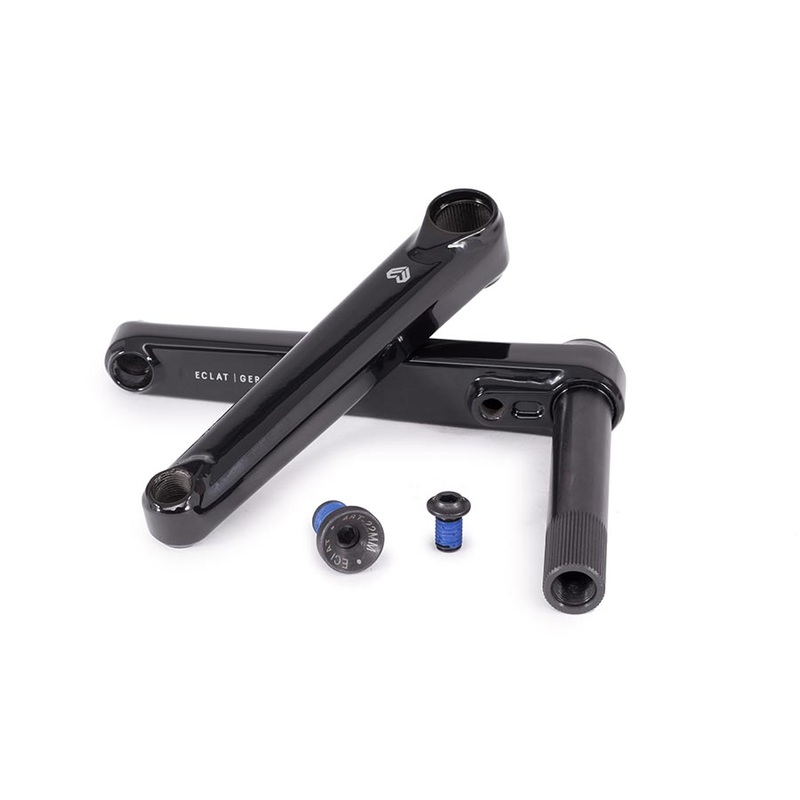 Eclat Spire BMX Cranksets  Heat-Treated Cr-Mo Steel, 22mm Spindle, 160-170mm Length, RSD & LSD Compatibility, Multi-Color & Black Options