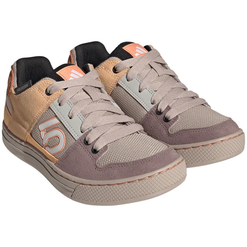 Five Ten Freerider Flat Shoes – Womens Wonder Taupe/Ftwr White/Acid Orange 10.5