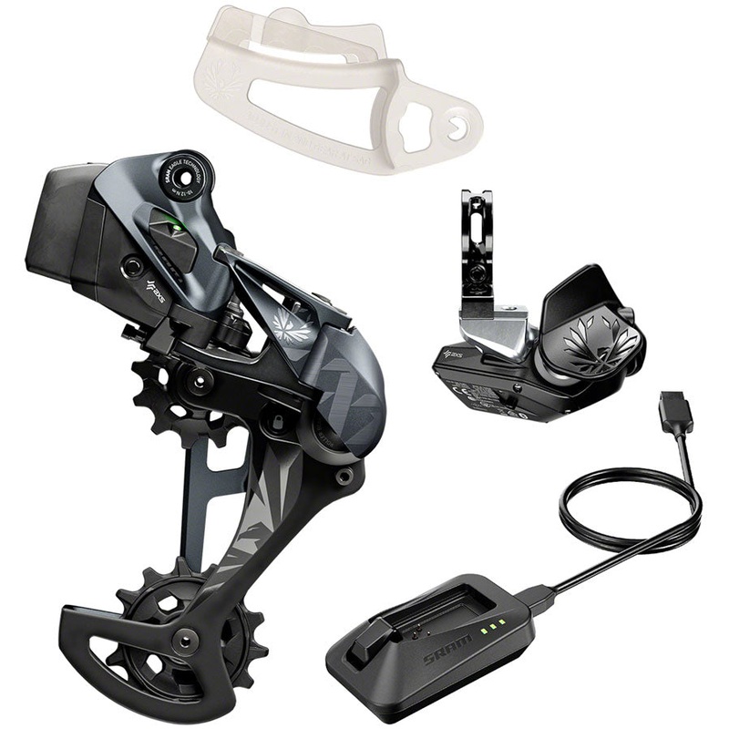 SRAM XX1 Eagle AXS Upgrade Kit – Rear Derailleur 52t Max Battery Eagle AXS Rocker Paddle Controller Clamp Charger/Cord BLK