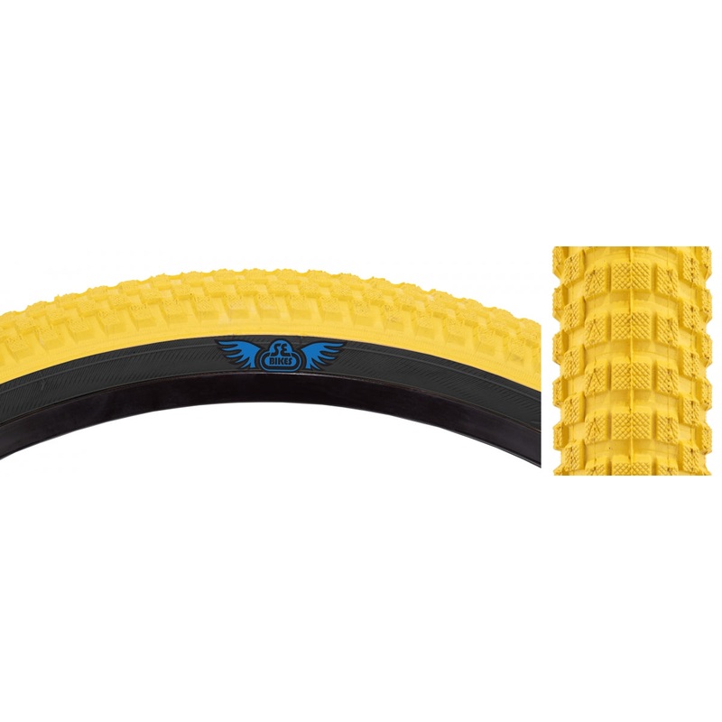 Tire Se Bikes Cub 26X2.0 Yel/Bk Wire/27/Mpc