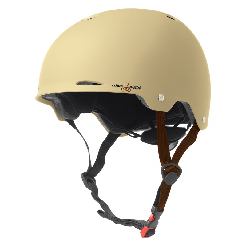 Bike Helmet Triple Eight Dual Certified Gotham ABS Fit Dial System Cream Small/Medium