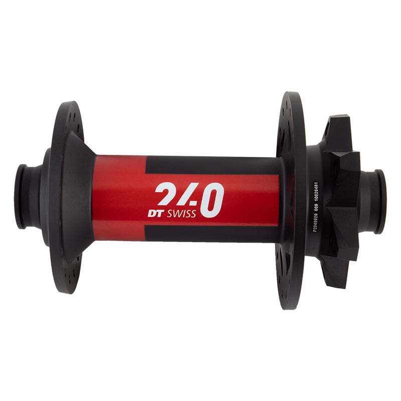 DT Swiss 240 Front Hub – 15 x 110mm 6-Bolt Black/Red 32H