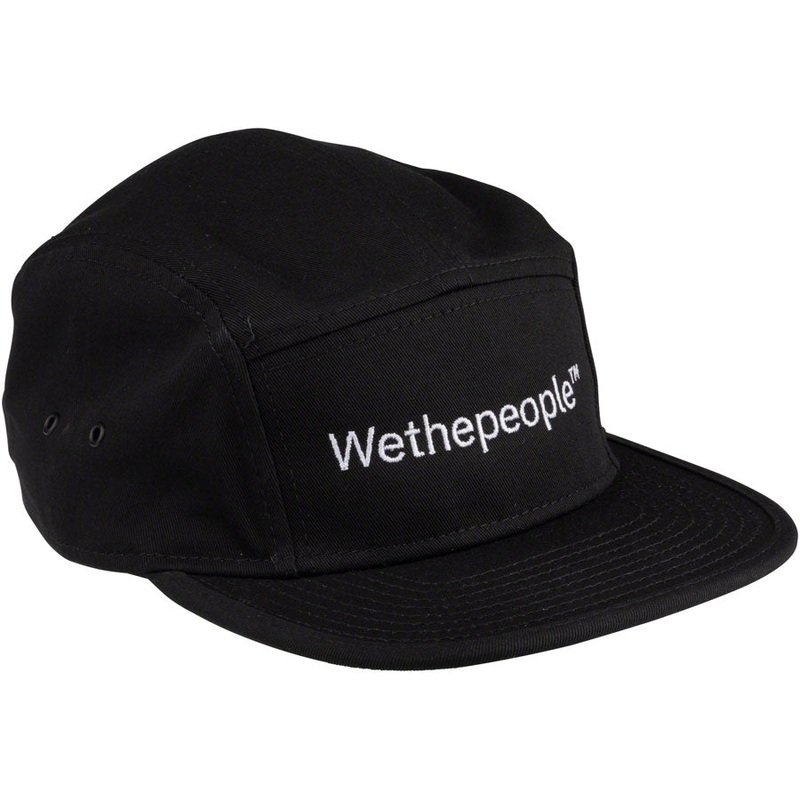 We The People Embroidery 5 Panel Cap – Black One Size