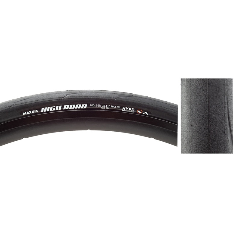 Maxxis High Road 700 x 32 Clincher Fold TPI Black/Black Reflective Road Tire TB00431700