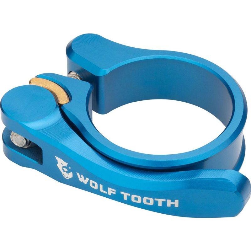 Wolf Tooth Components Quick Release Seatpost Clamp – 28.6mm QR Blue