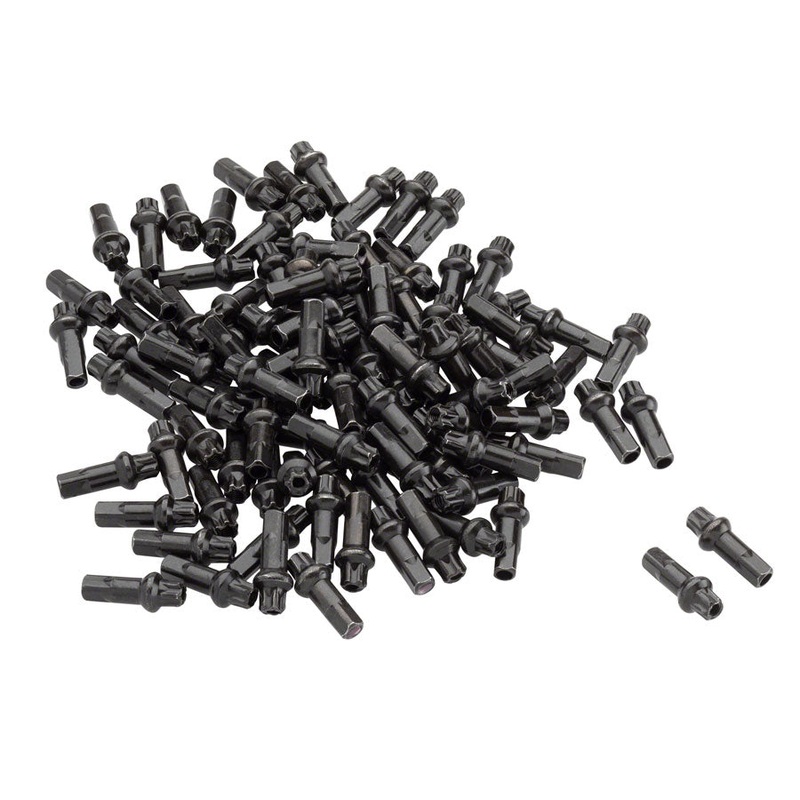 DT Swiss Squorx Pro Head Pro Lock Brass Nipples: 2.0 x 15mm, Black, Box of 100