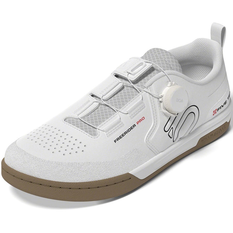 Five Ten Freerider Pro BOA Flat Shoes – Mens FTWR White/Core Black/Red 6