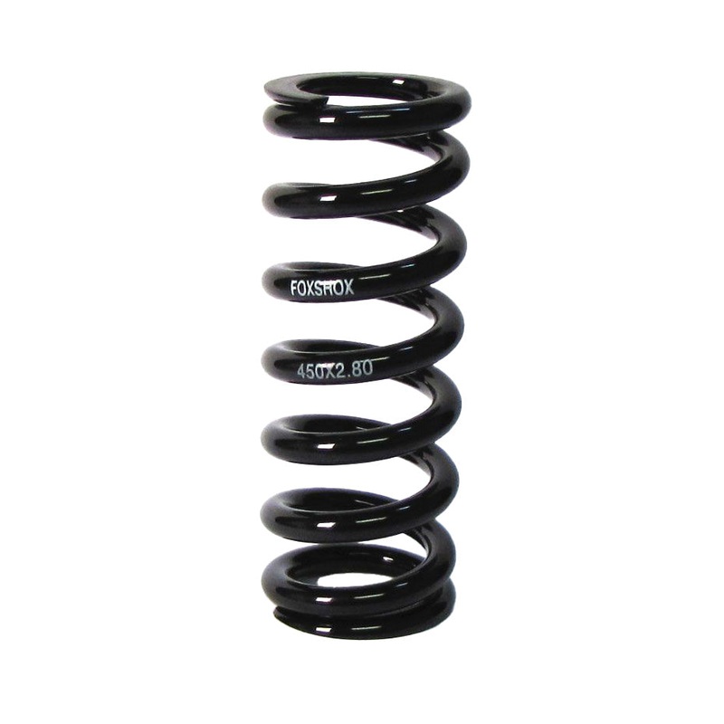 FOX Steel Rear Shock Coil Spring – 450 lb. x 3.25″ Spring Travel 6.760 TLG Total Spring Length BLK