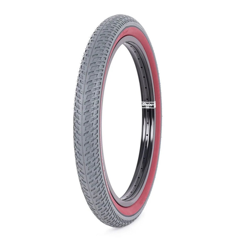 20×2.35 Shadow Conspiracy Contender Welterweight BMX Tire – 110 psi – Finest (Gray/Dark Red)