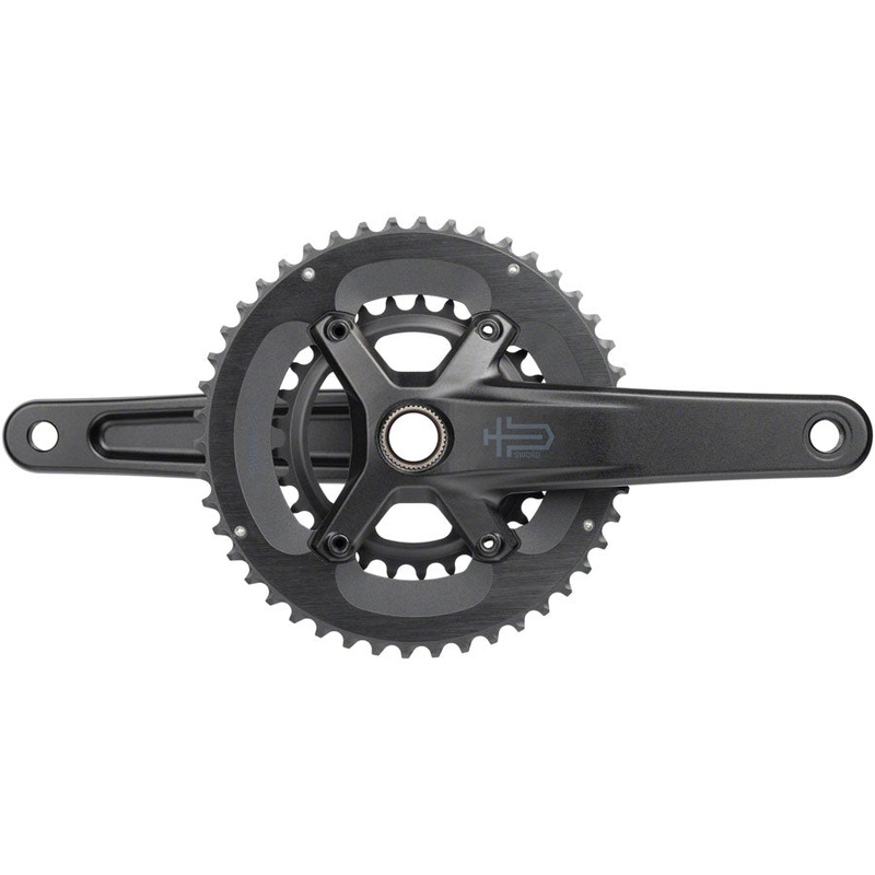microSHIFT Sword 2x Crankset – 170mm 10-Speed 46/29t 110 Asym BCD  24mm Spindle BLK