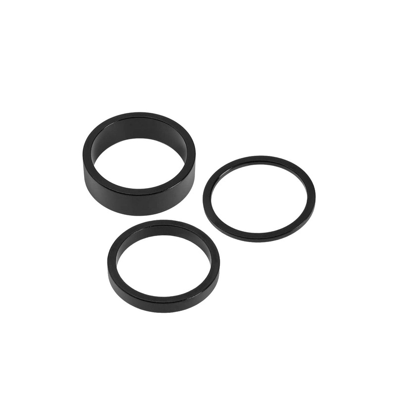 Theory Aluminum Headset Shim/Spacer 3-pc Kit – 1-1/8″ – Black