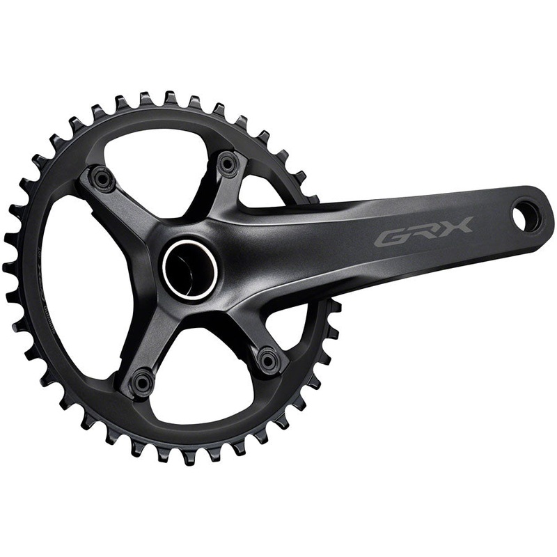Shimano GRX FC-RX600-1 Crankset – 175mm, 11-Speed, 40t, 110 BCD, Hollowtech II Spindle Interface, Black